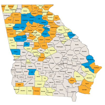 Georgia Tier Map Georgia Tier Map